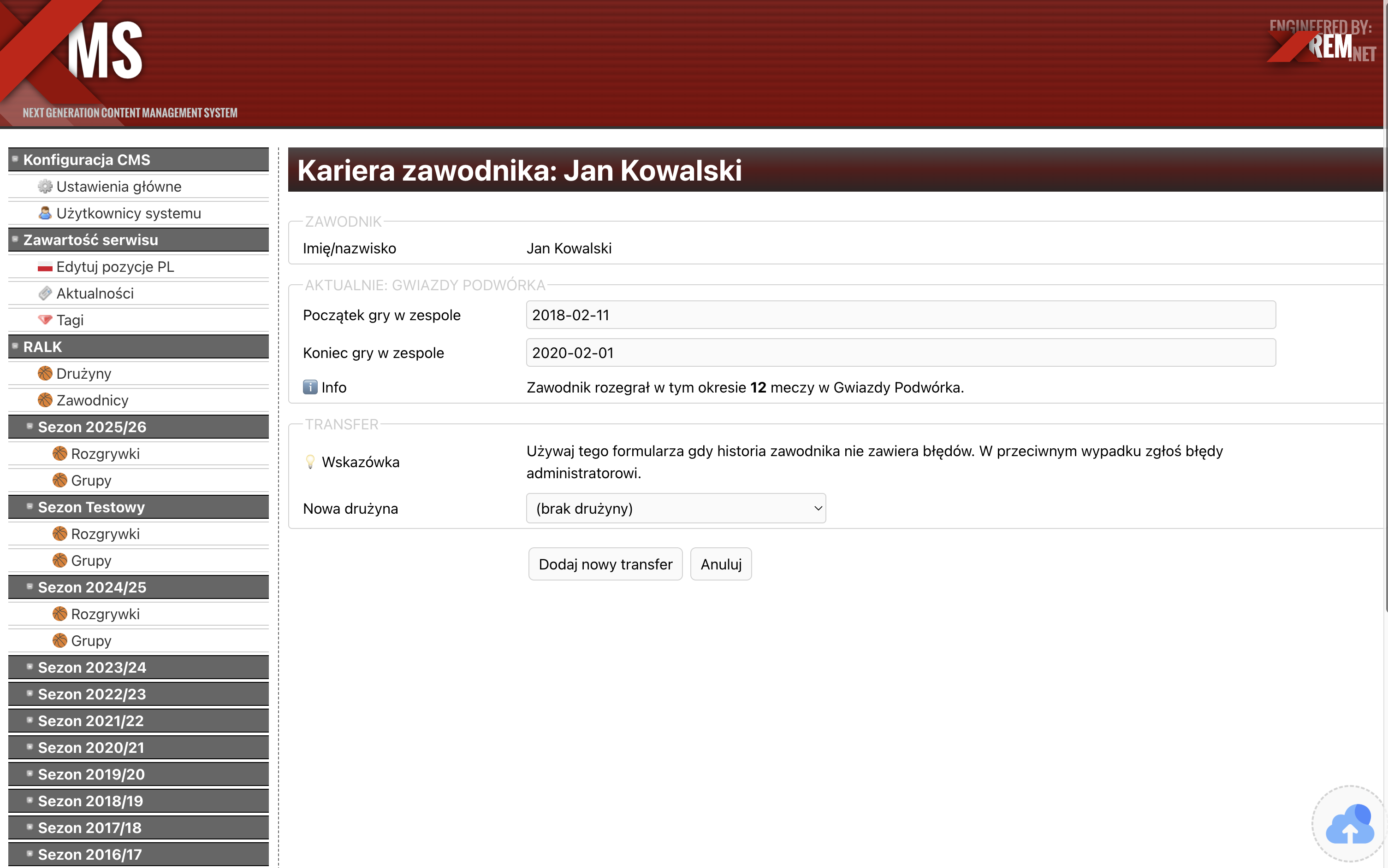 Multi-sport i wielosezonowy silnik